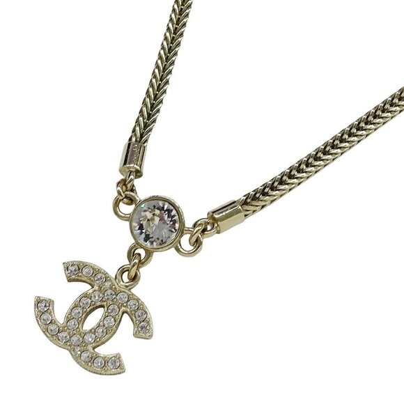 CHANEL Gold Logo Necklace - Picture 1 of 13